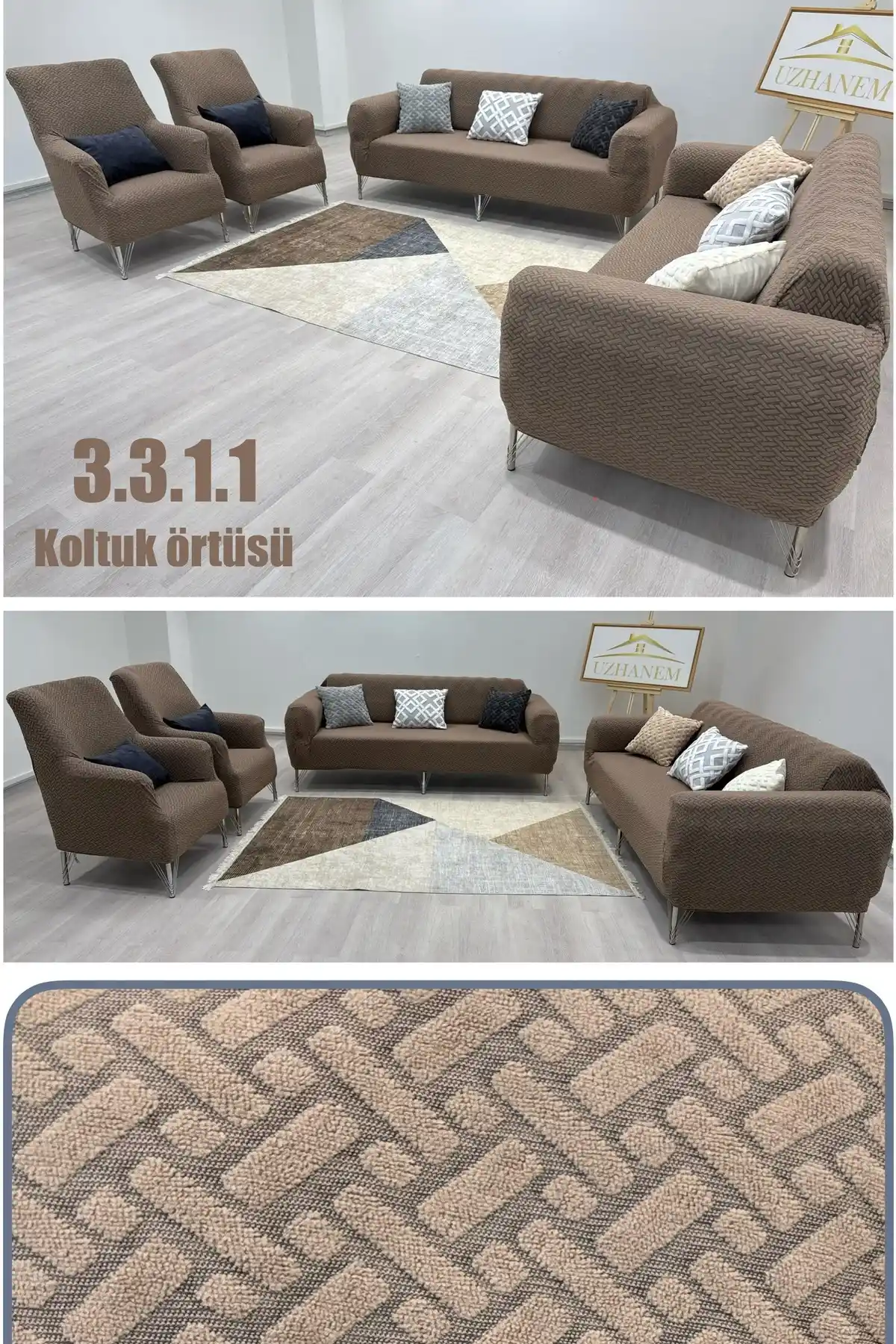 UzHanem 3.3.1.1 Modern ve Dayanıklı Koltuk Örtüsü, Estetik ve Pratik Kullanım İçin Uygun