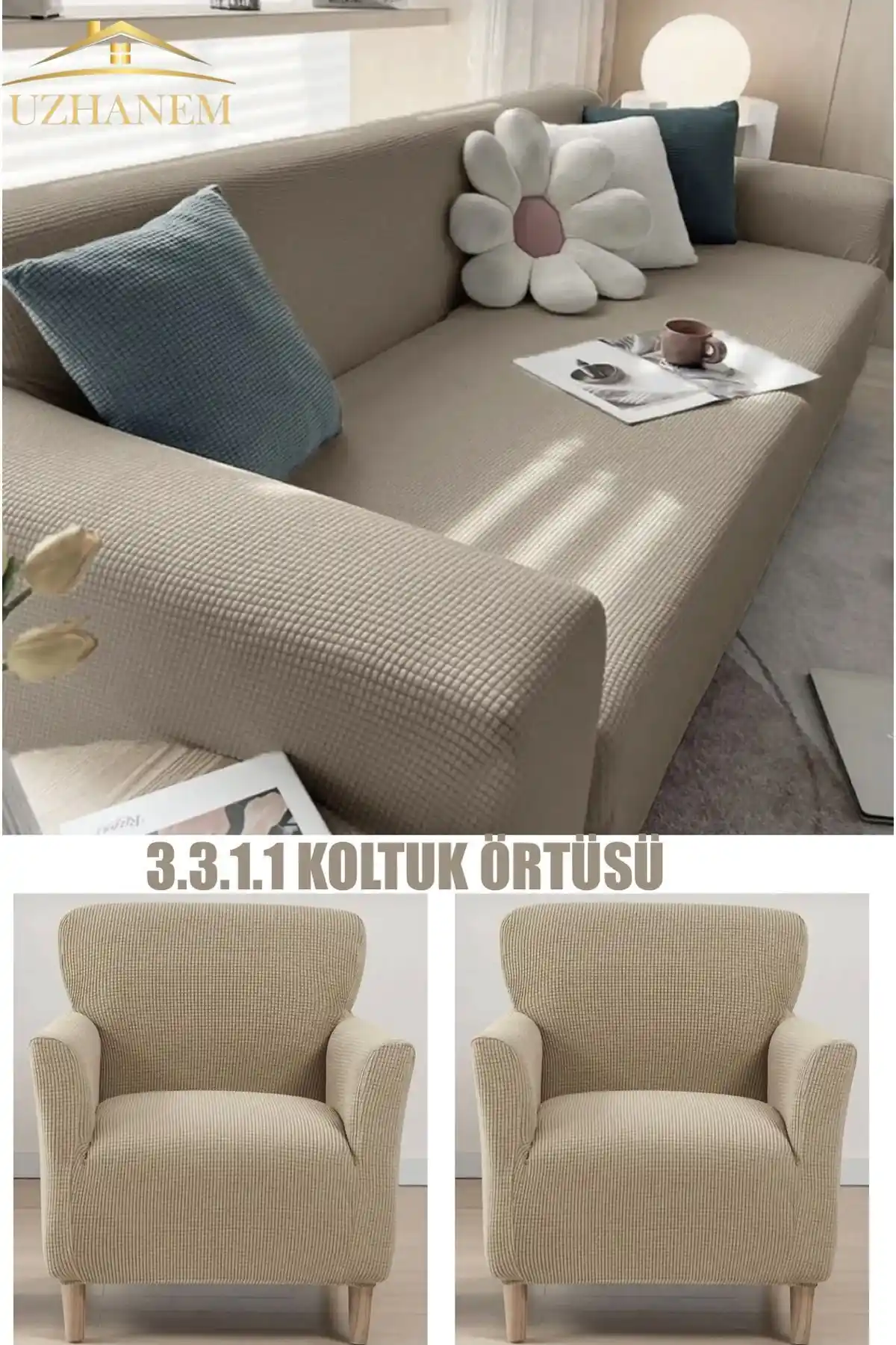 Uzhanem Likrali Koltuk Örtüsü Takımı Modern Tasarım ve Kolay Bakım Özellikleriyle