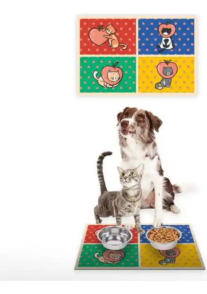 Vagonik Water Food Dijital Baskılı Paspas: Modern ve Dayanıklı Ev Dekorasyonu Ürünü