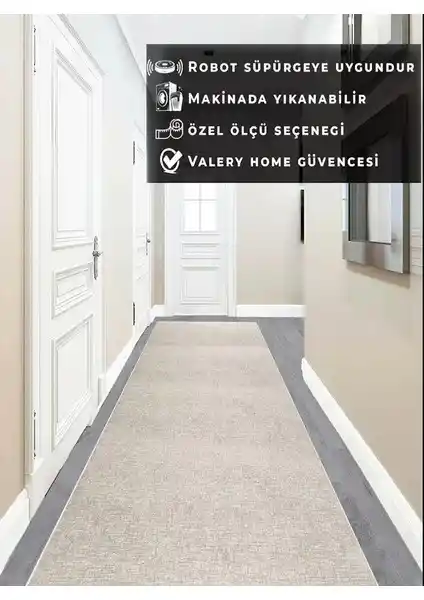 Valery Home Yıkanabilir Kaymaz Tabanlı Modern Halı Yolluk Özellikleri ve Kullanım Avantajları