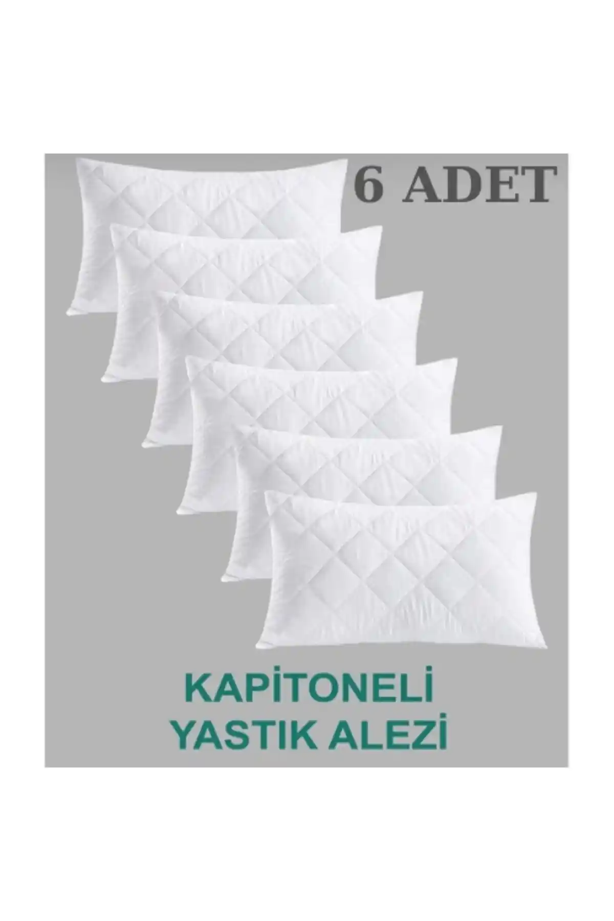 Valezium Kapitone Fermuarlı Yastık Koruyucu Alez 6'lı Set Hijyen ve Konfor Sağlar