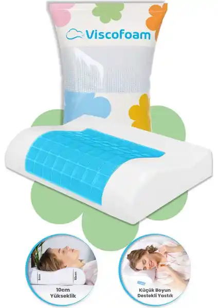 Viscofoam Ortopedik Boyun Destekli Yastık Serin ve Konforlu Uyku İçin Uygun Seçenek