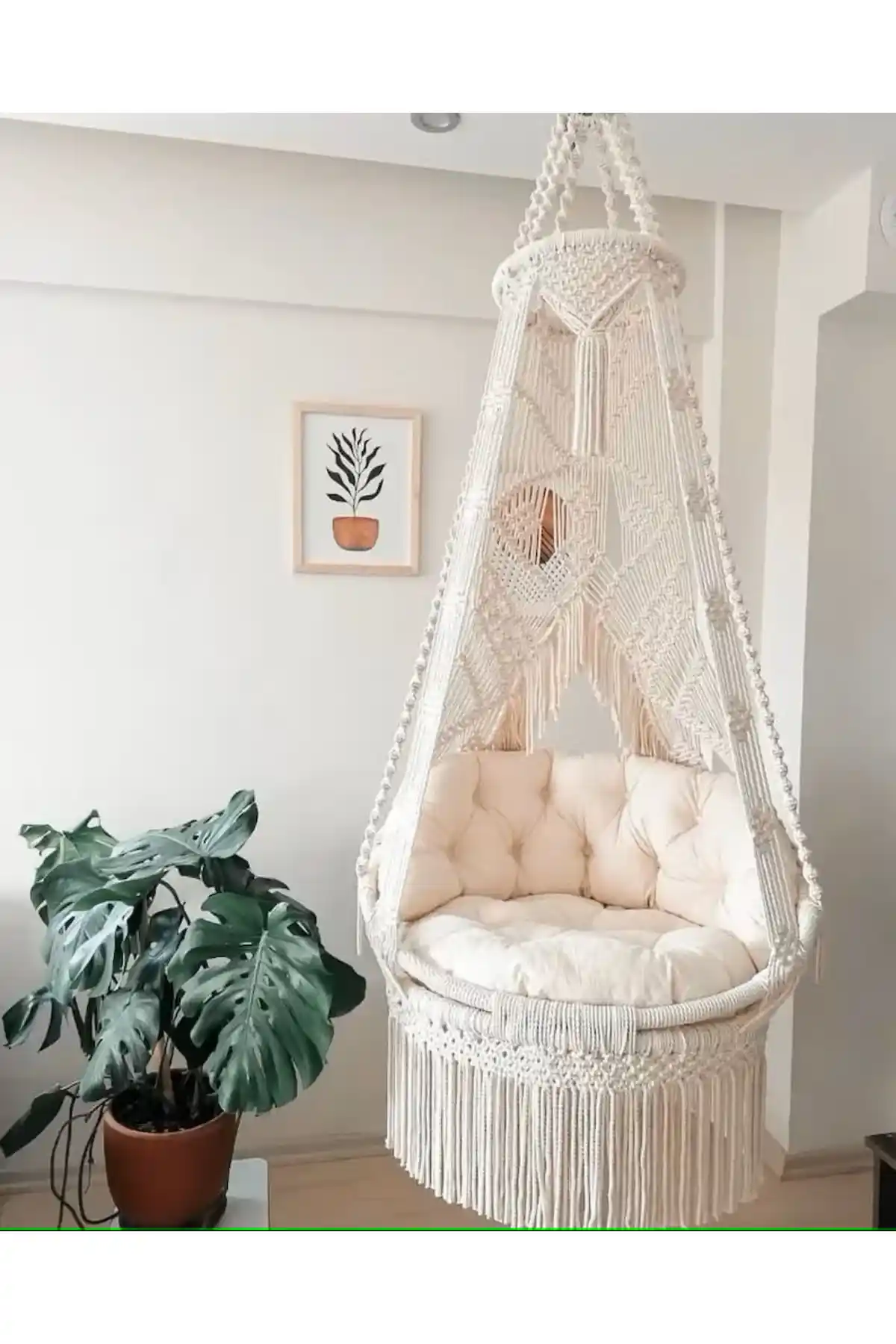 Vivamia Makrome Salıncak Minderi: Şık ve Konforlu Ev Dekorasyonu İçin Uygun