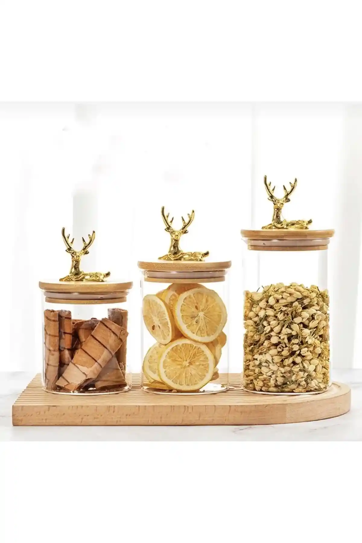 Vivien Home Bambu Kapaklı Vakumlu Borosilikat Cam Seti ile Mutfakta Şıklık ve İşlevsellik