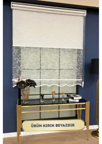 Volper Mekanik Vp 2001 Çift Mekanizmalı Desenli Tül ve Stor Perde Etek Dilimli