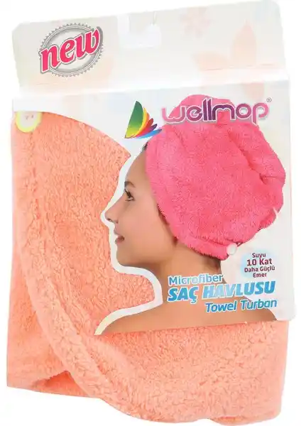 Wellmop Mikrofiber Düğmeli Saç Havlusu Yavruağzı ile Hızlı ve Sağlıklı Kurutma Deneyimi