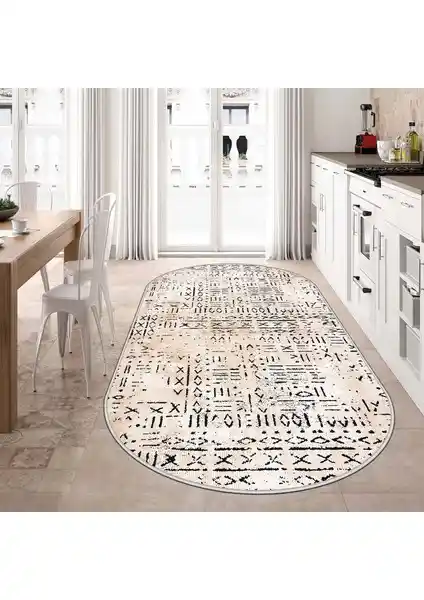 West Home Makinede Yıkanabilir Kaymaz Tabanlı Oval Salon Halısı Özellikleri ve Kullanım Avantajları