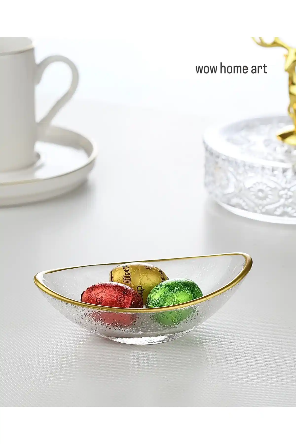 Wow Home Art Cam Mini Oval Kase Koleksiyonu Şık ve Dayanıklı Ev Dekorasyonu İçin