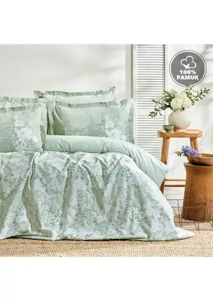 Yataş Andressa Çift Kişilik Ranforce Nevresim Seti Adaçayı Renkli ve Şık Tasarımıyla Konfor Sunar