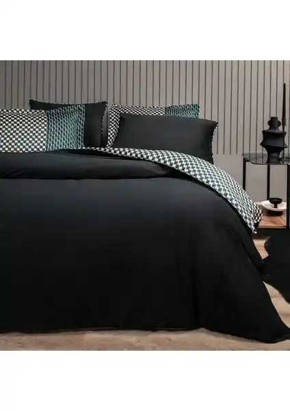 Yataş Bedding CharMe Bronte Serisi Çift Kişilik Siyah Kadife Saten Nevresim Takımı