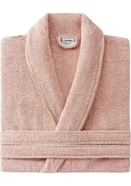 Yataş Essentials Yüksek Su Emicili %100 Pamuk Penye Bornoz Pudra Renkli