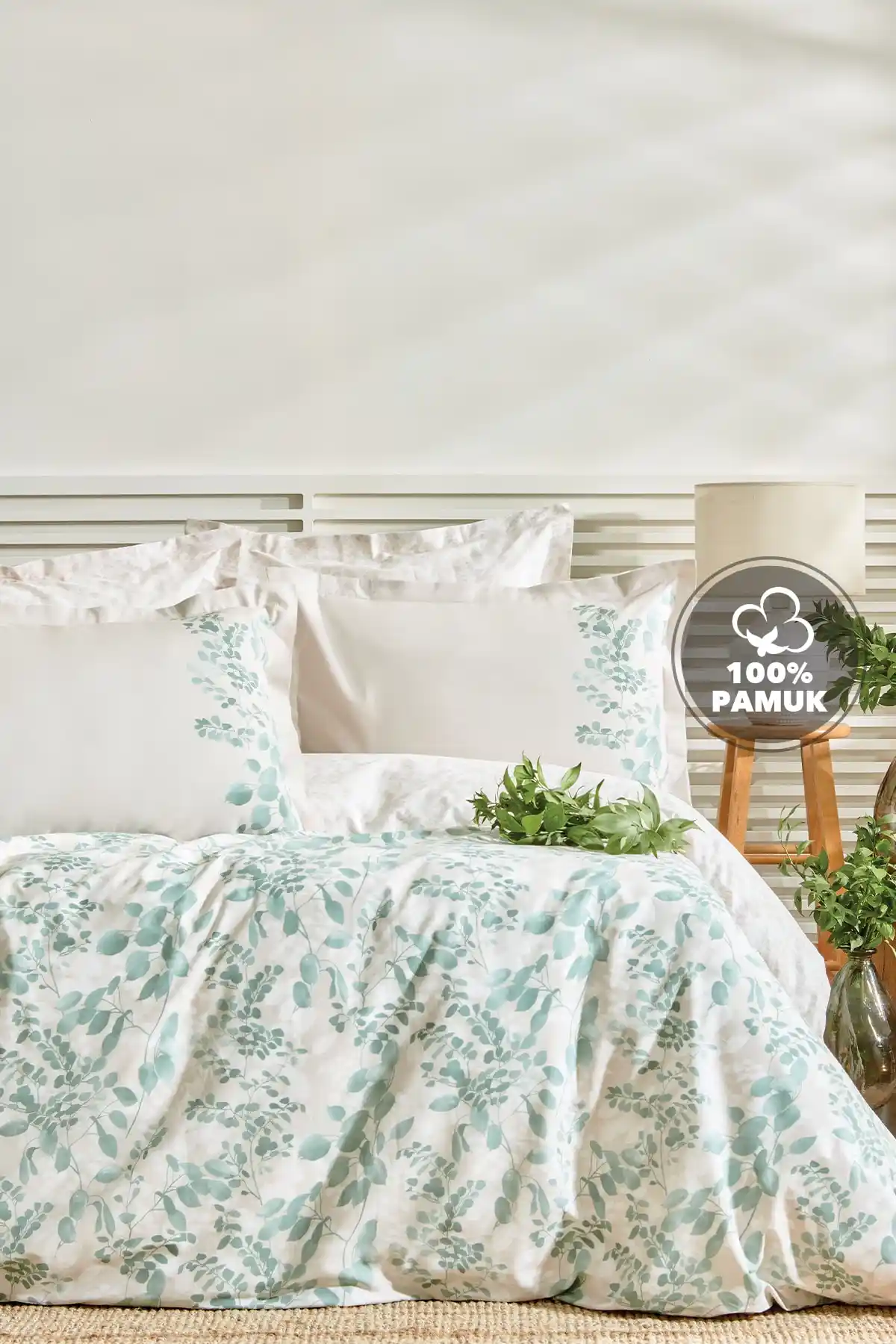 Yataş Lidia Çift Kişilik Ranforce Nevresim Seti Adaçayı Renkli ve Şık Tasarım