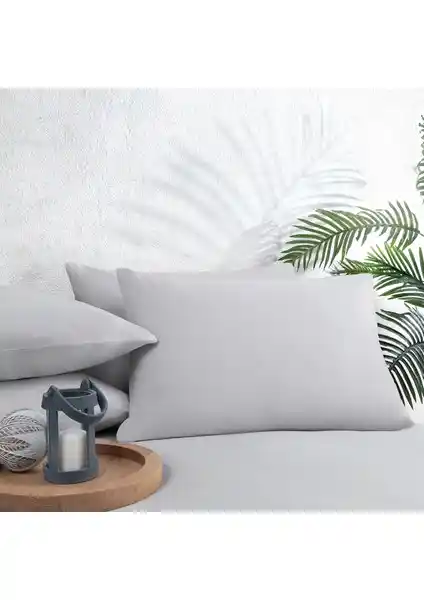 Yataş Softy 2'li Yastık Kılıfı Gri Modern Tasarım ve Nefes Alabilirlik Özelliğiyle