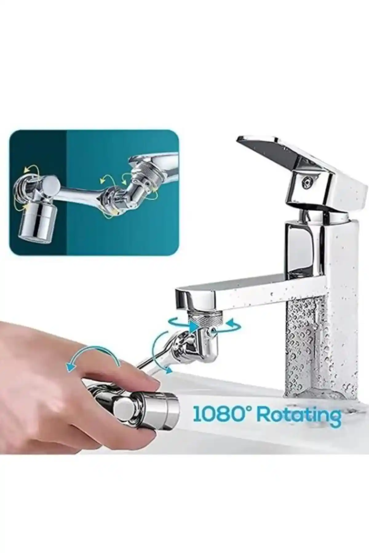 1080 Derece Dönen Hareketli Musluk Başlığı ile Modern ve Pratik Çözümler
