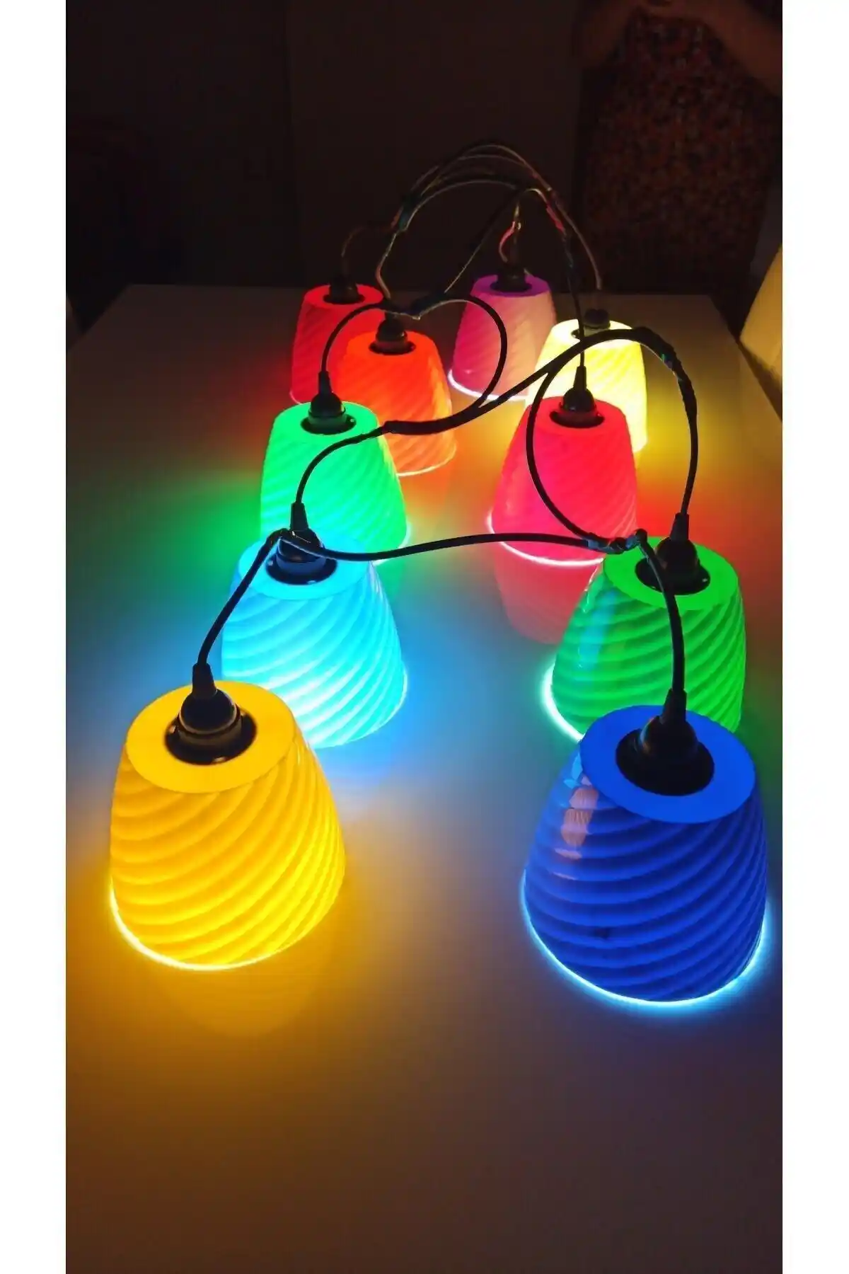 ALL PLAST 10 Adet Renkli Ağaç Feneri Avize Bahçe ve Dış Mekanlar İçin Şık ve Dayanıklı Aydınlatma Çözümü