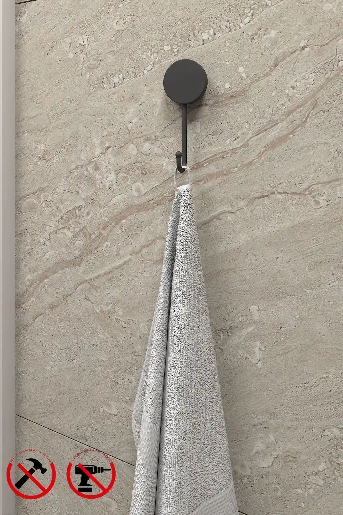 Alper Banyo Mat Siyah Tekli Havlu Askısı: Şık ve Fonksiyonel Banyo Dekorasyonu Ürünü