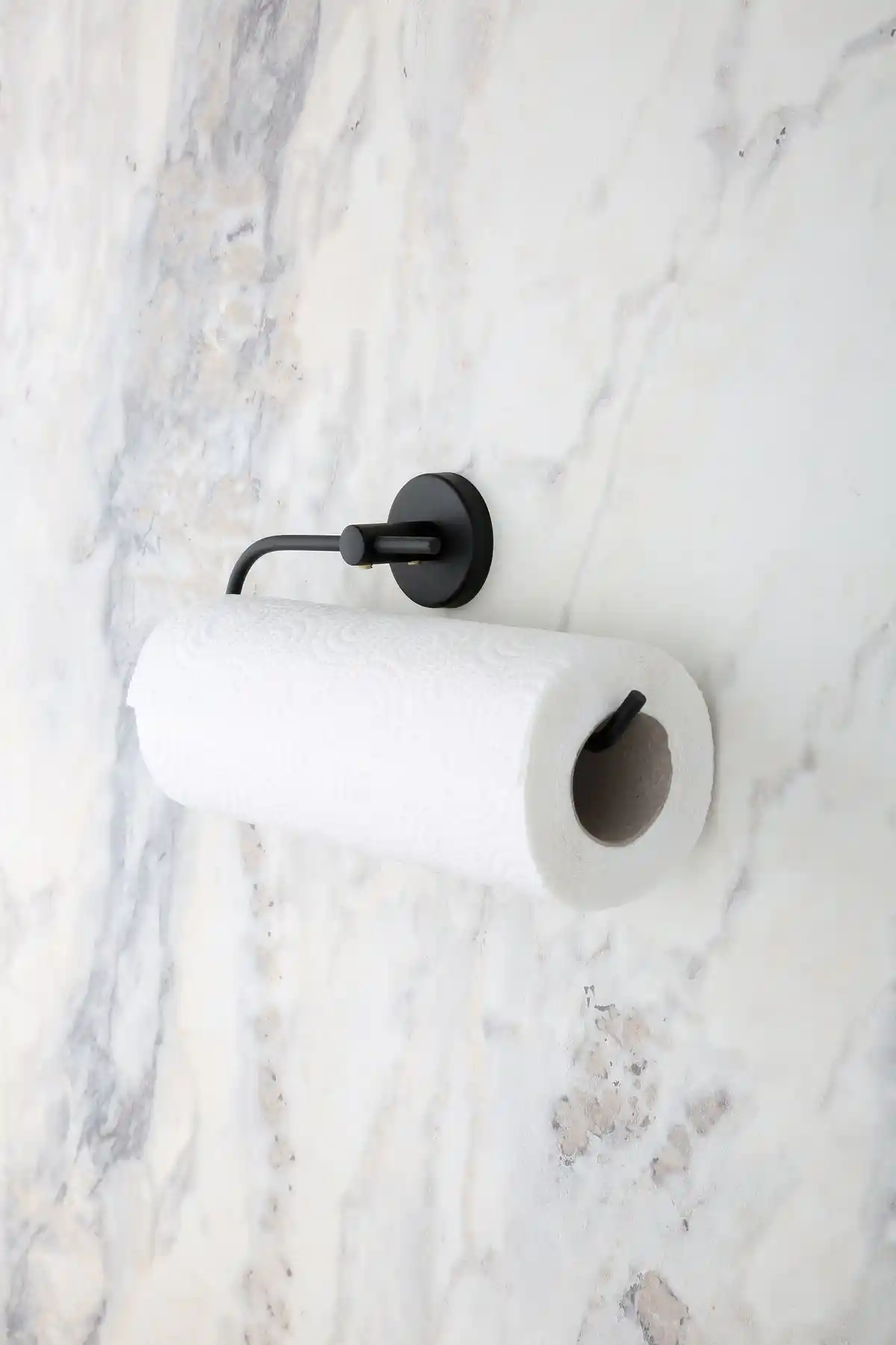 Alper Banyo Siyah Solo Havlu Kağıdı Asacağı ve Havluluk Modern ve Dayanıklı Tasarım