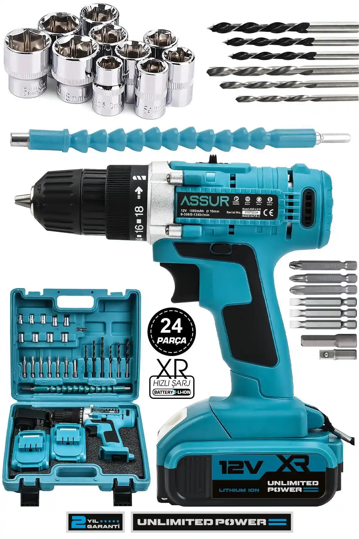 ASSUR 12V Çelik Şanzıman Bakır Sargılı Çift Akülü Matkap Vidalama Özellikleri ve Kullanım Alanları