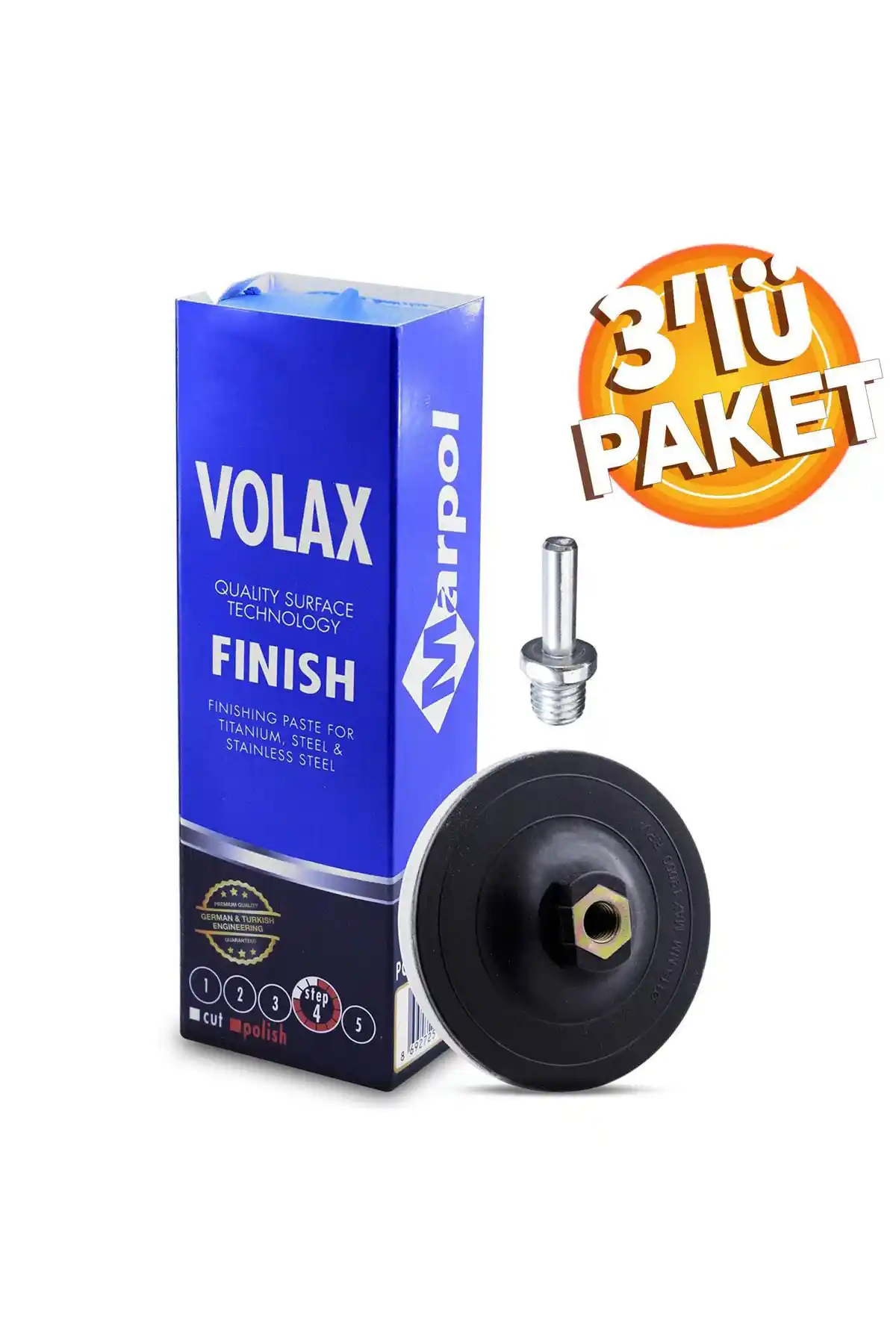 Badem10 3'lü Metal Parlatma ve Polisaj Seti ile Metal Yüzeyleri Yenileyin