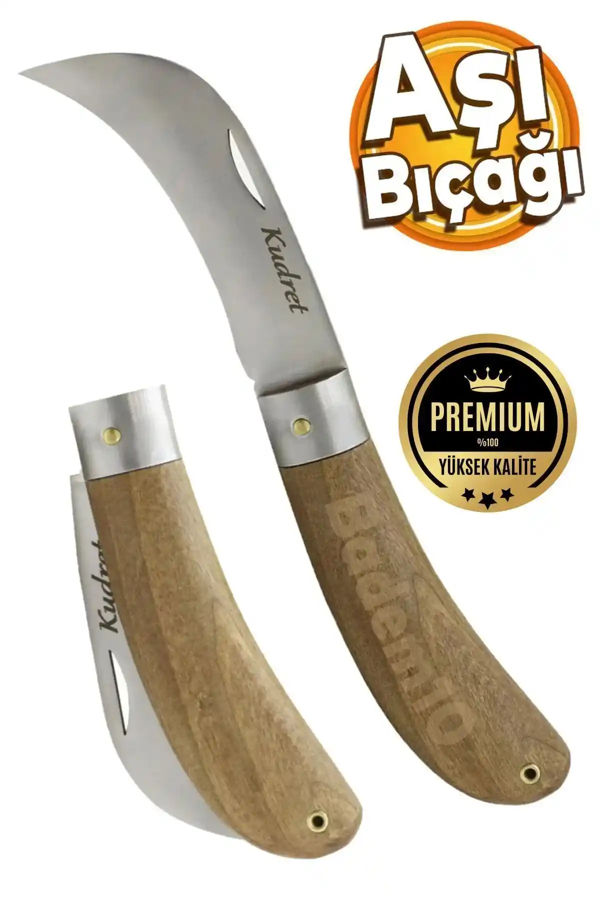 Badem10 Aşı Bıçağı: Paslanmaz Çelik ve Ergonomik Tasarımla Çok Amaçlı Kesim Aracı