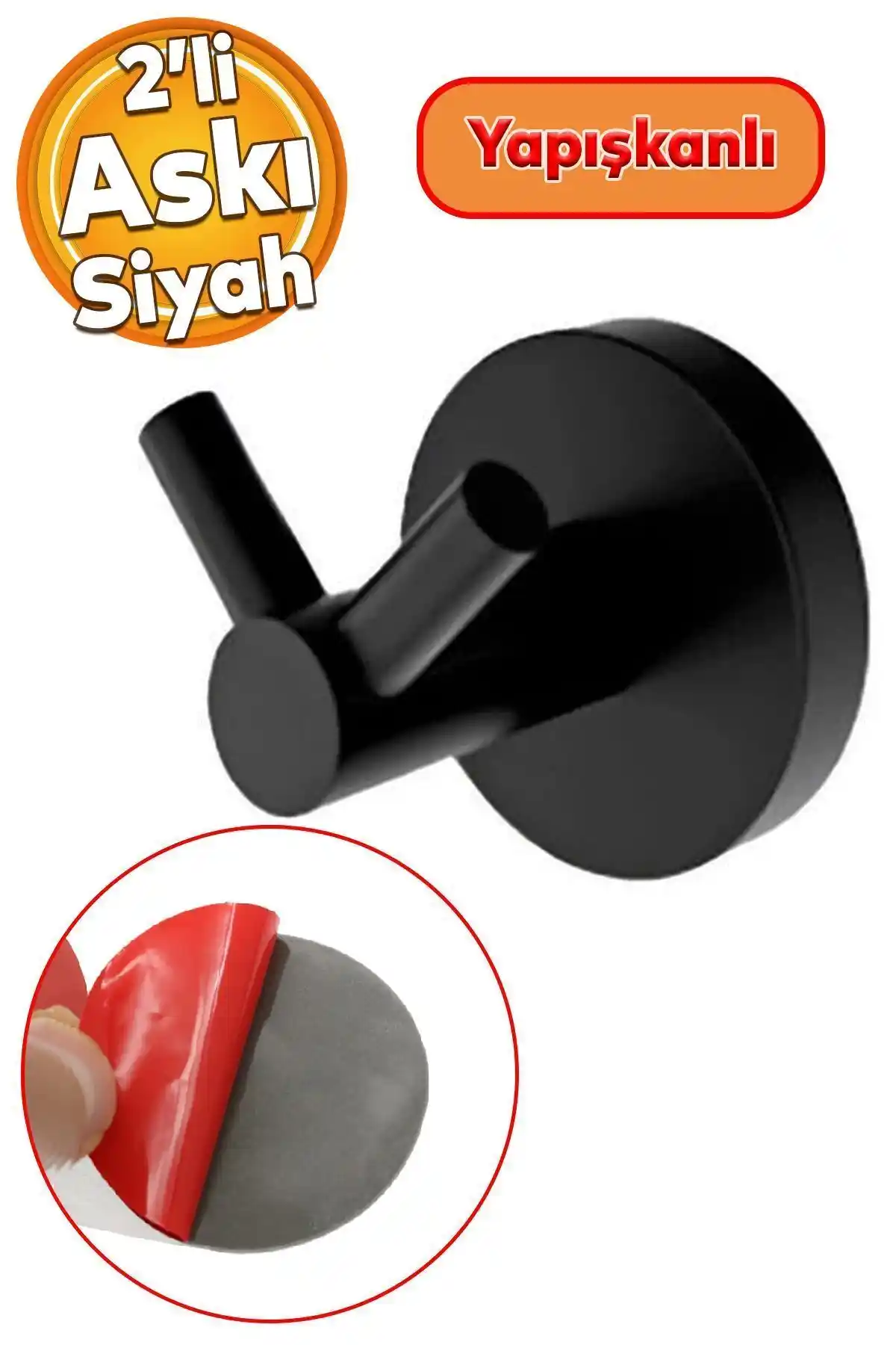 Badem10 Yapışkanlı Bornoz Askısı: Kolay Montajlı Modern Banyo Aksesuarı