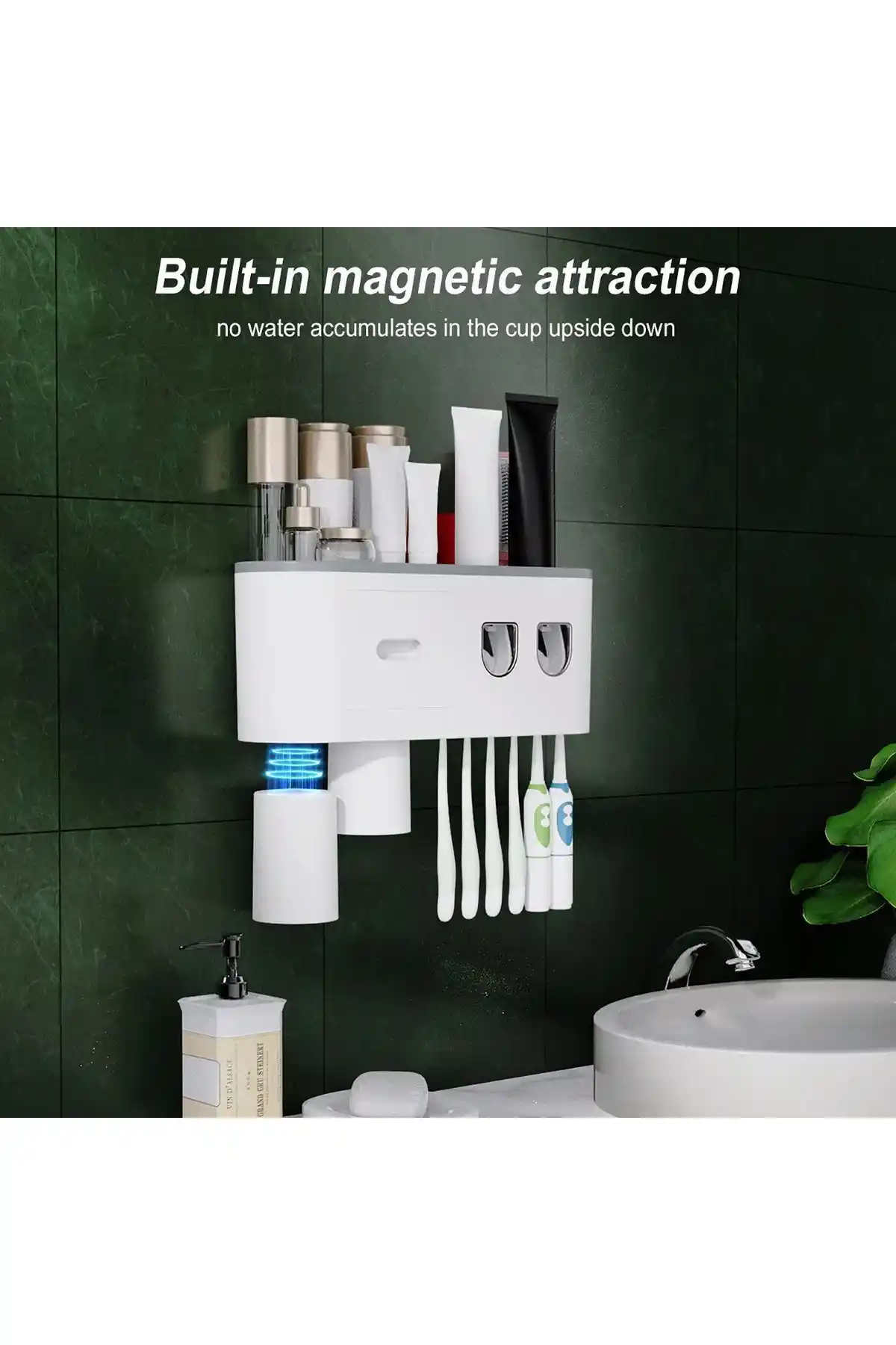 Banyo Düzeninizi Geliştiren IDE Diş Fırçası Tutucu ve Post Alley Otomatik Diş Macunu Sıkacağı