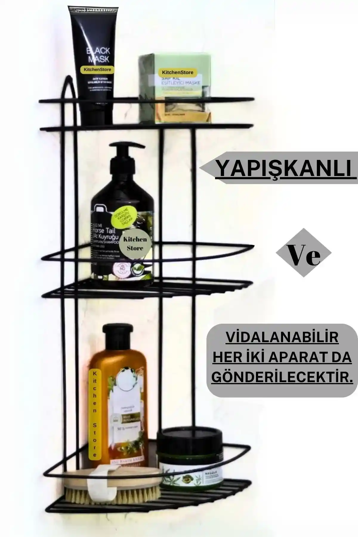 Banyo Köşe Rafları Karşılaştırması: Kitchen Store ve nevhas Ürünlerinin Özellikleri