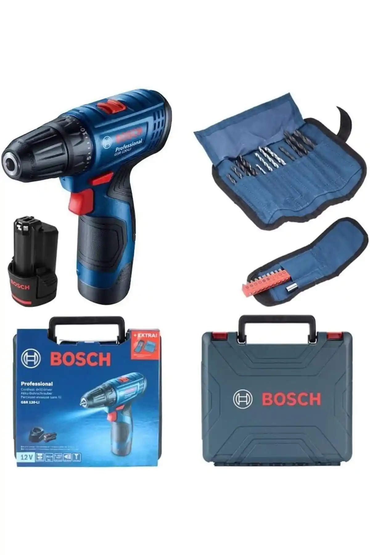 Bosch GSR 120-Lİ 2Ah Çift Akülü Vidalama Makinesi: Yüksek Performans ve Hafiflik Özellikleri