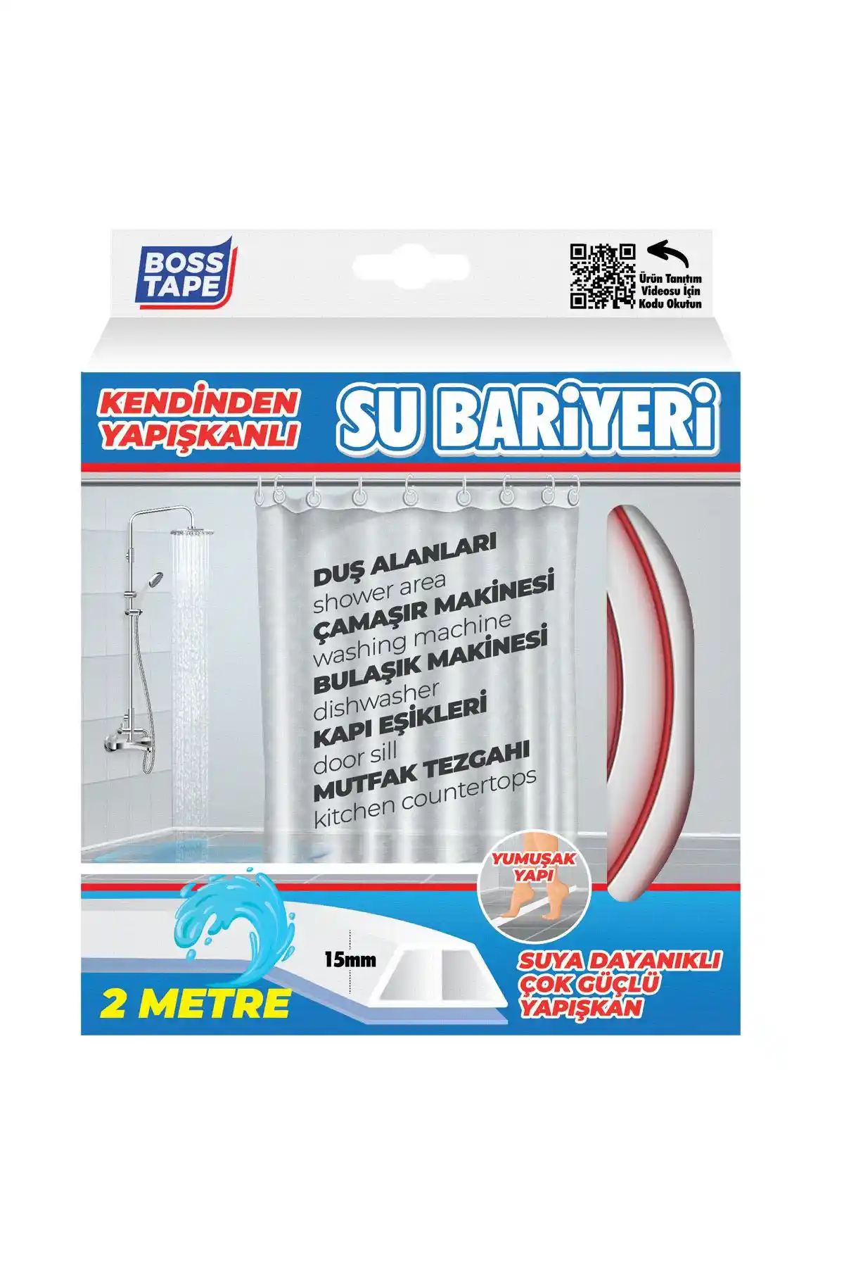 Boss Tape Duş Kapı Eşiği ve Mutfak Tezgahı Su Kesici Bariyer Özellikleri ve Kullanım Avantajları