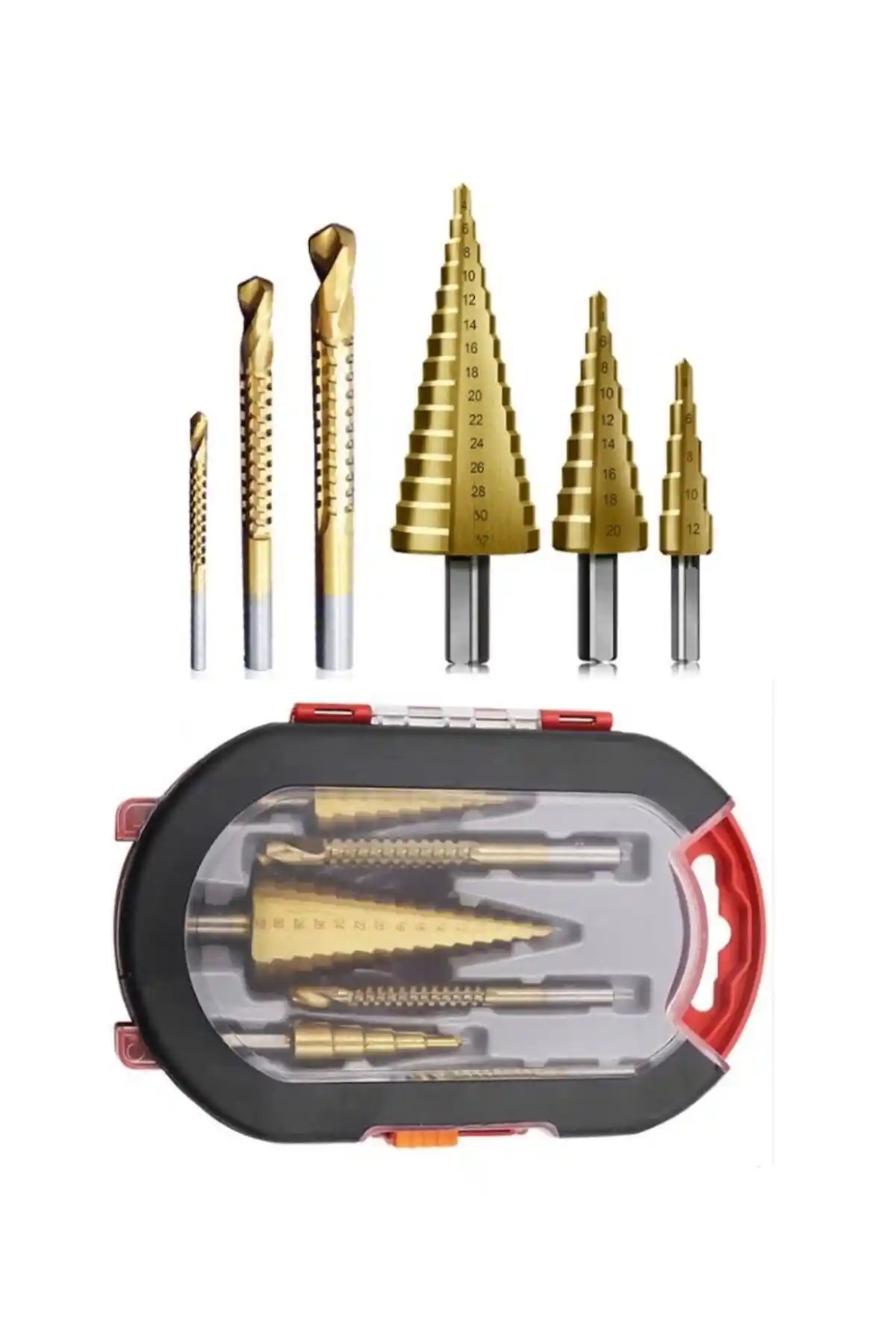 DepoMega 6 Parça Kademeli Matkap Ucu Seti: Çok Yönlü ve Dayanıklı Delme Çözümü