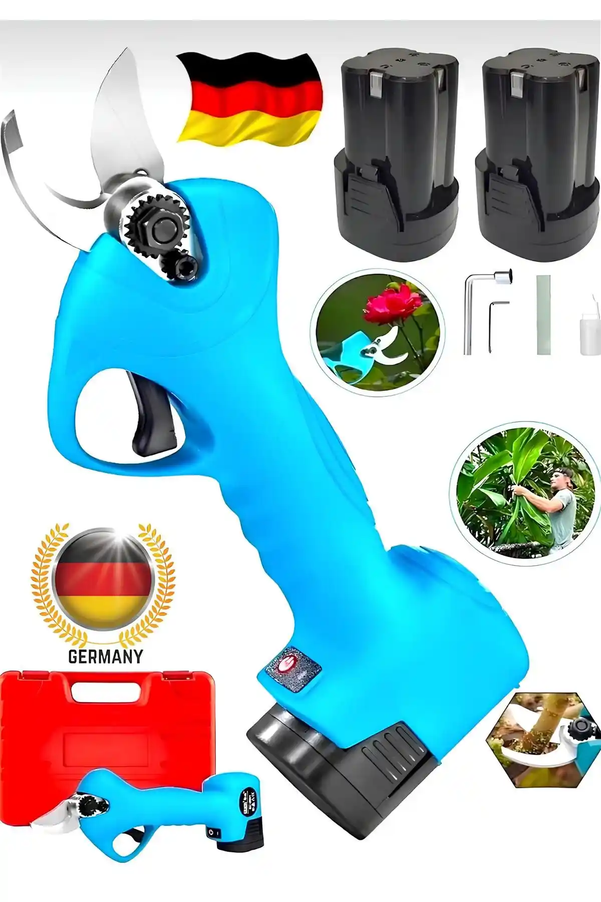 DYNAMİC MAX ALMAN 2090Rpm Şarjlı Dal Budama Makası: Yüksek Performans ve Ergonomik Tasarım