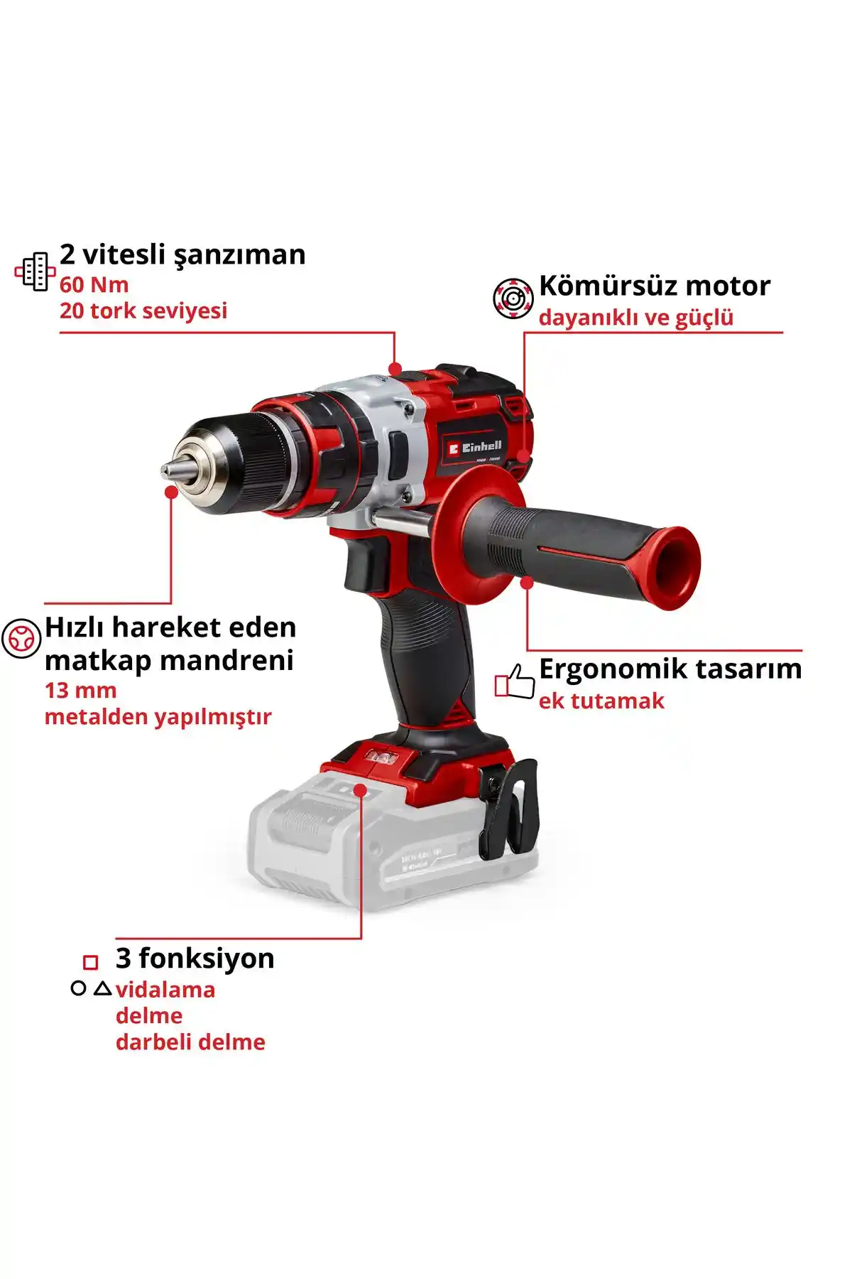 Einhell TP-CD 18 Li-i BL Kablosuz Darbeli Matkap: Güç ve Çok Yönlülük Bir Arada