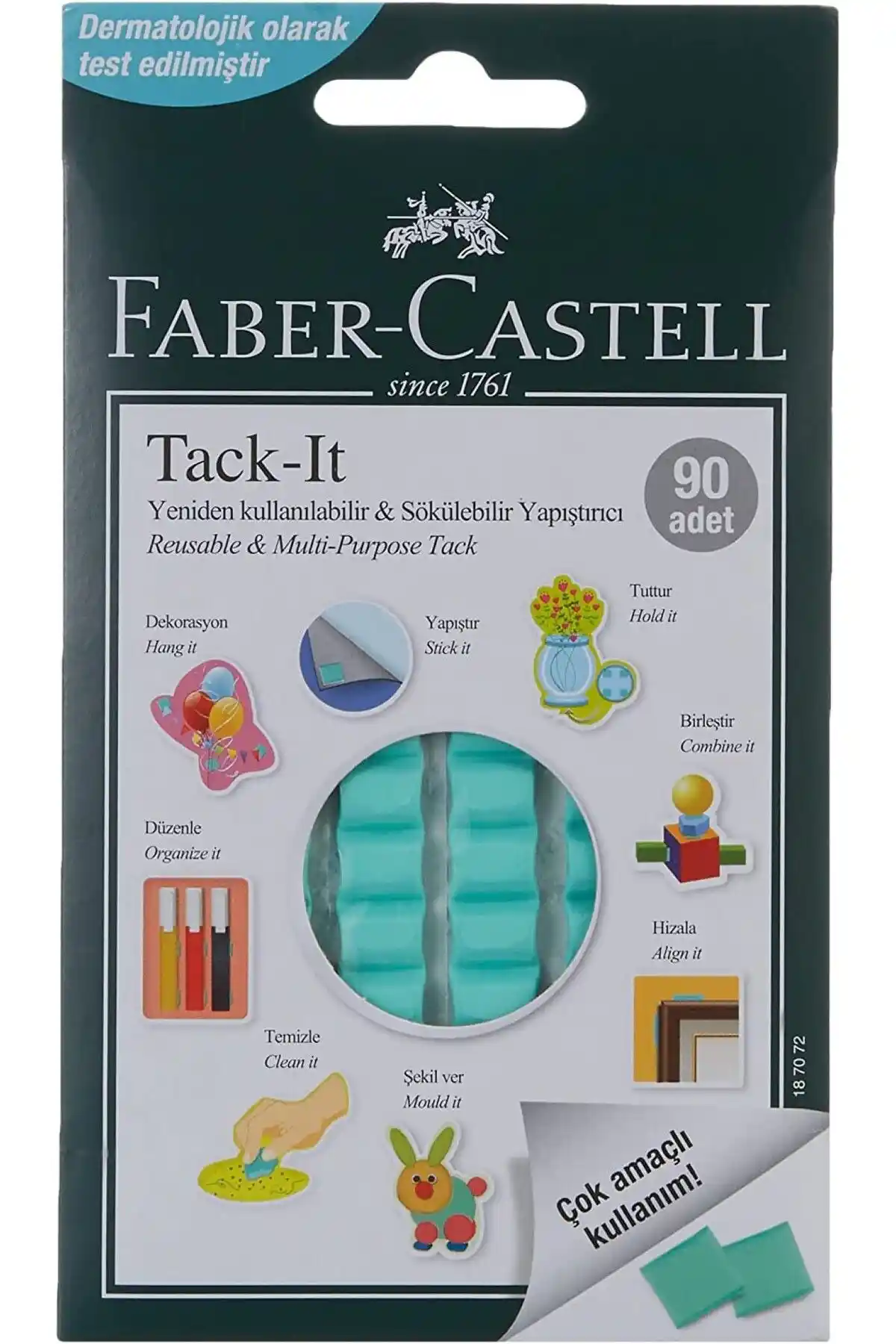 Faber Castell Tack It 50g Yeşil Renkli Çok Yönlü Güçlü Yapıştırıcı