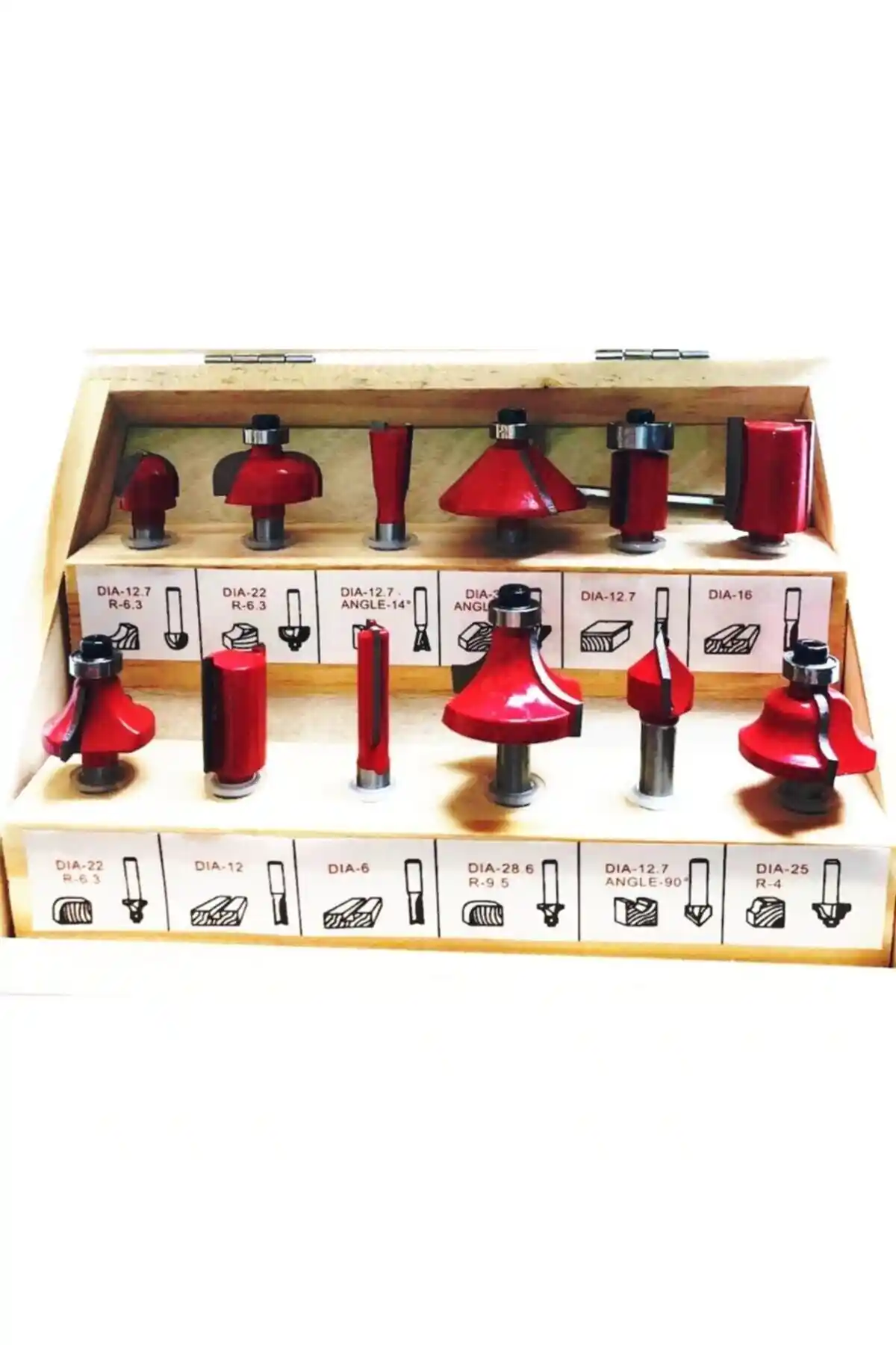 Genel Markalar 12 Parça Freze Uç Takımı: Ahşap İşleme ve Hobi Kullanımı İçin Uygun