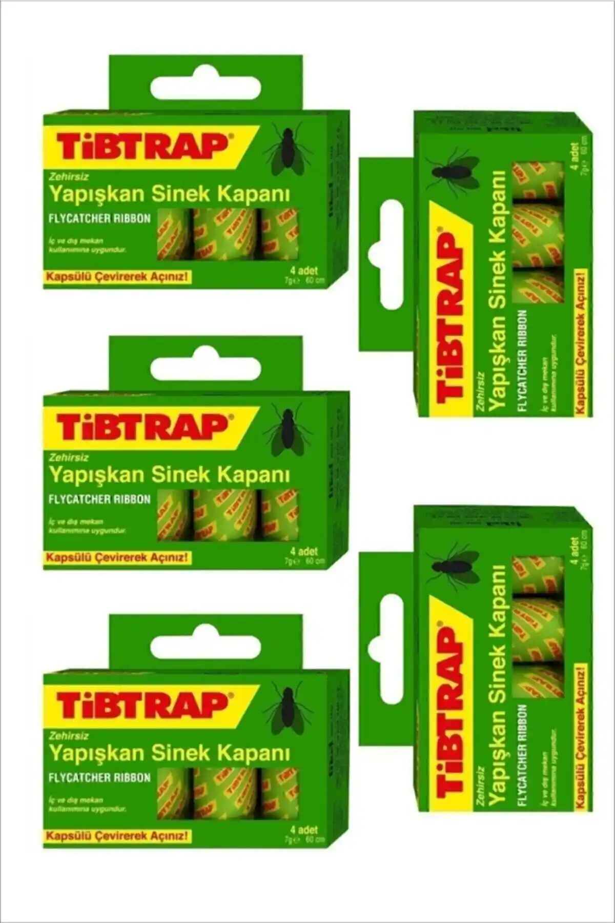 Genel Markalar 5'li Tibtrap Yapışkan Sinek Bandı ile Etkili ve Güvenli Haşere Kontrolü
