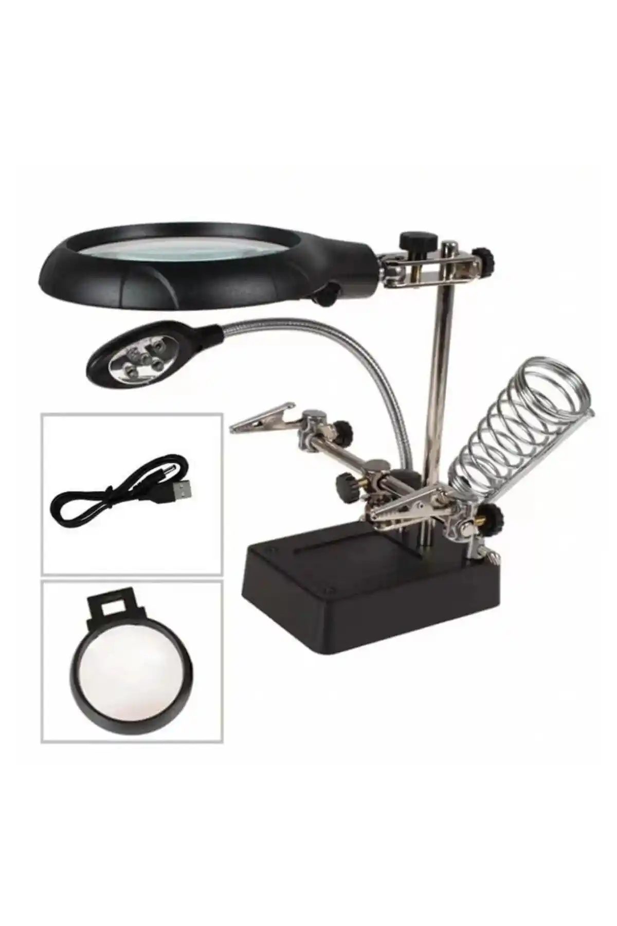 Genel Markalar Mini Havya Standı ve Büyüteçli Elektronik İnceleme Cihazı