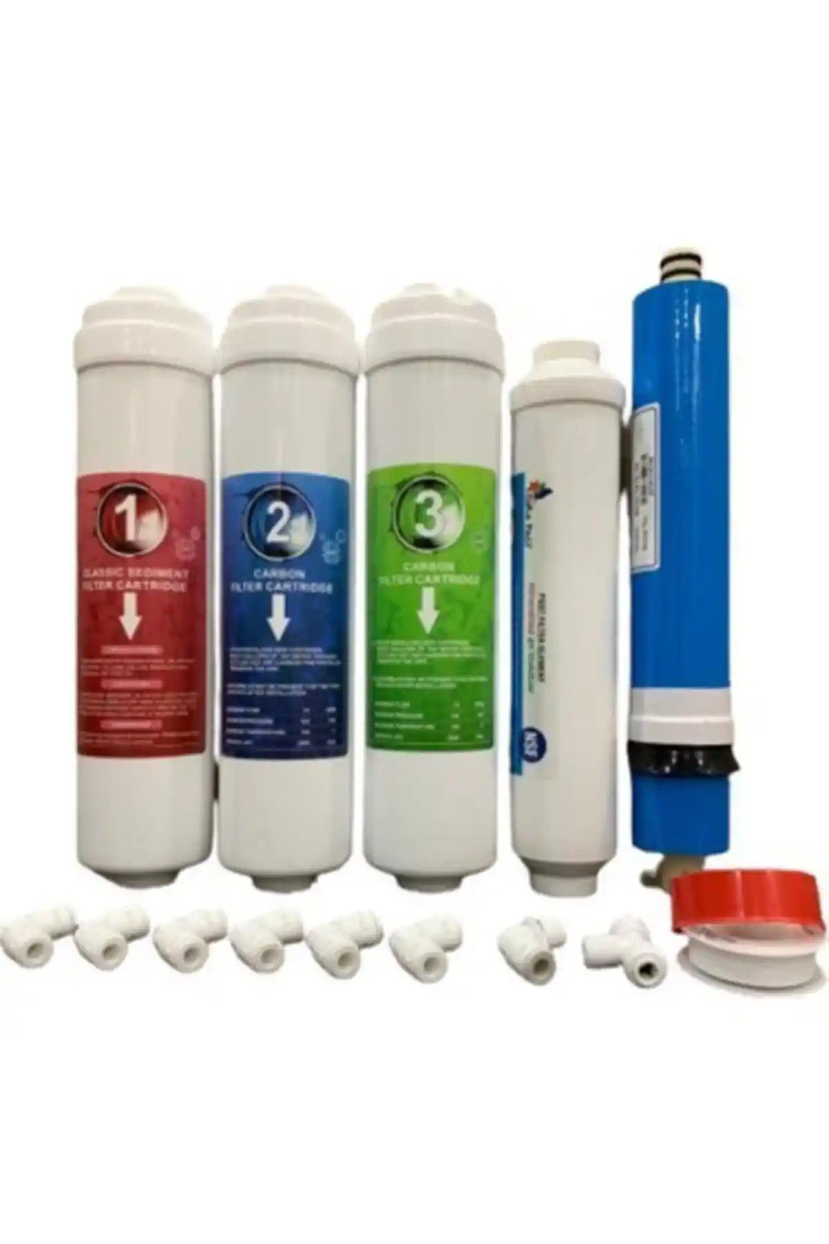 Genel Markalar Uyumlu 5'li Su Arıtma Filtre Seti Kapalı Kasa Cihazlar İçin