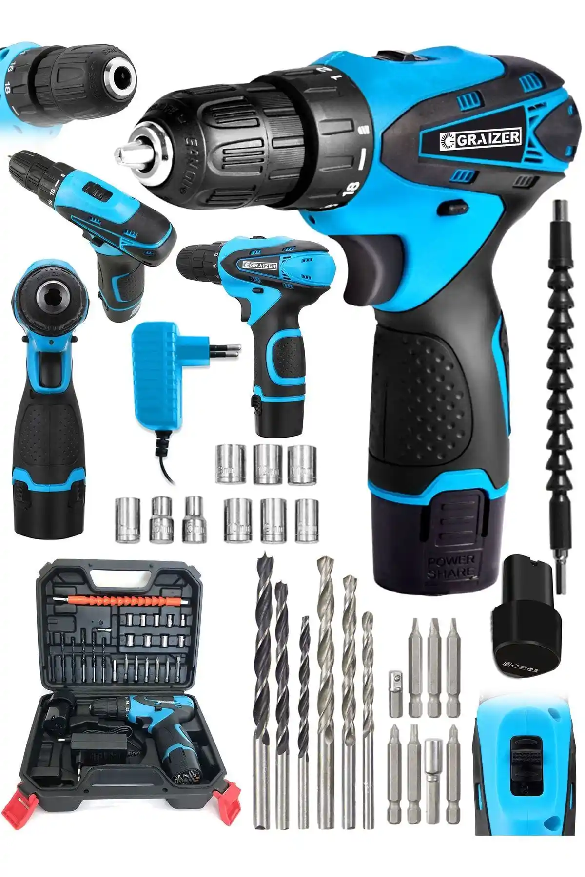 Graizer Alman Titan 32 V Sjs Çift Metal Şanzuman ve Akülü Vidalama Seti İncelemesi