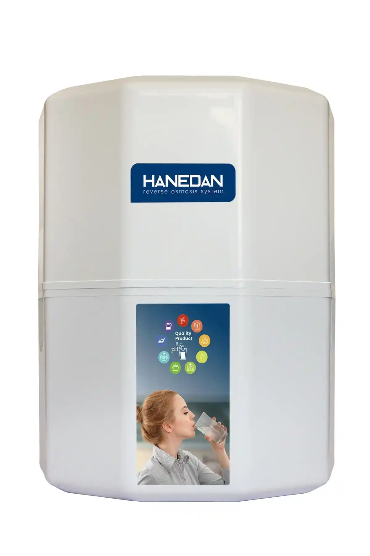 Hanedan 100 Gpd Membranlı 12 Aşamalı Su Arıtma Cihazı Kapalı Kasa ve Metal Tanklı