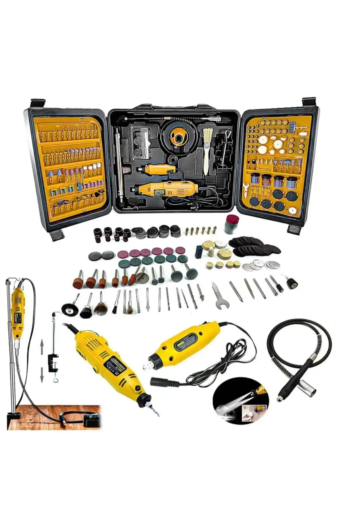 İBELTECH 350 Parça Çok Fonksiyonlu Gravür ve Oyma Seti Profesyonel Kullanım İçin