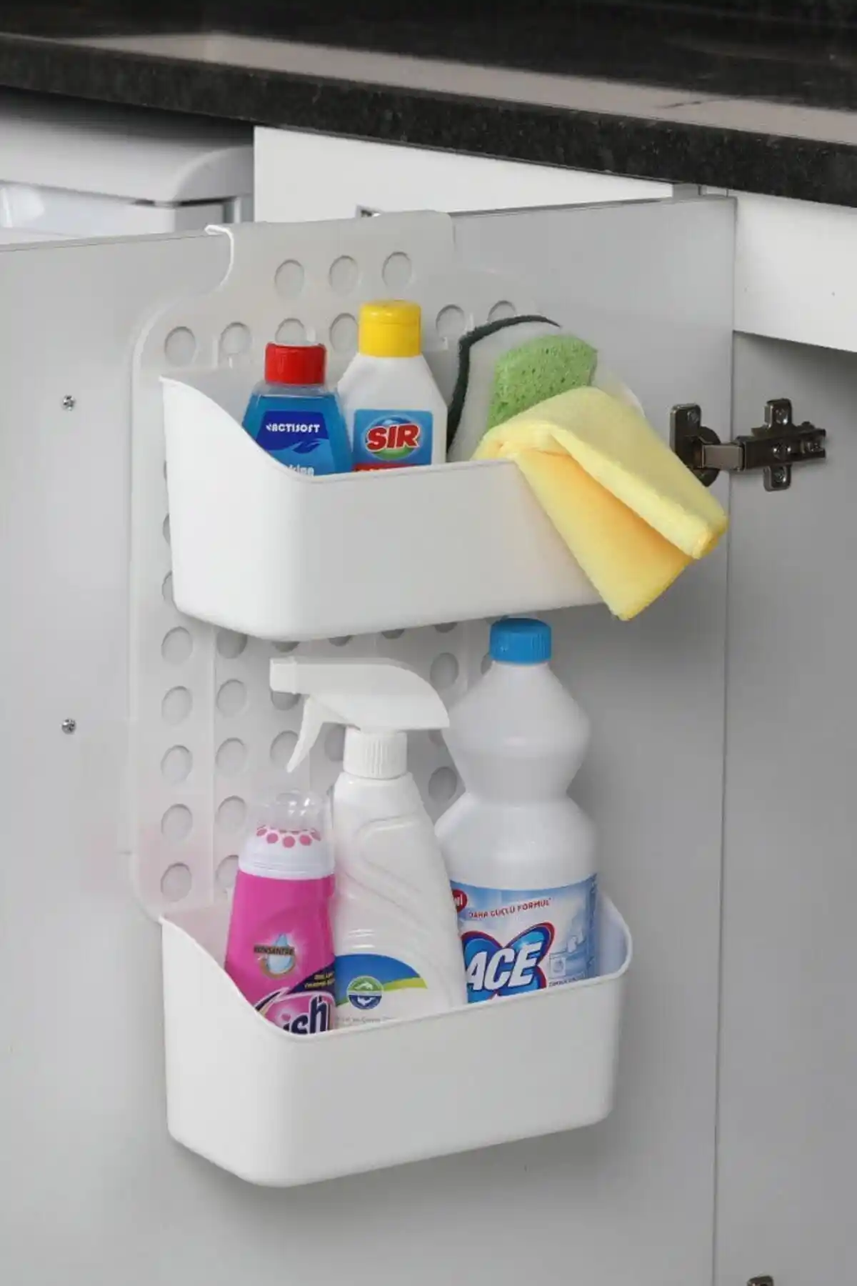 İki Katlı Ayarlanabilir Dolap İçi Askılı Düzenleyici ve Mutfak Banyo Çözümleri