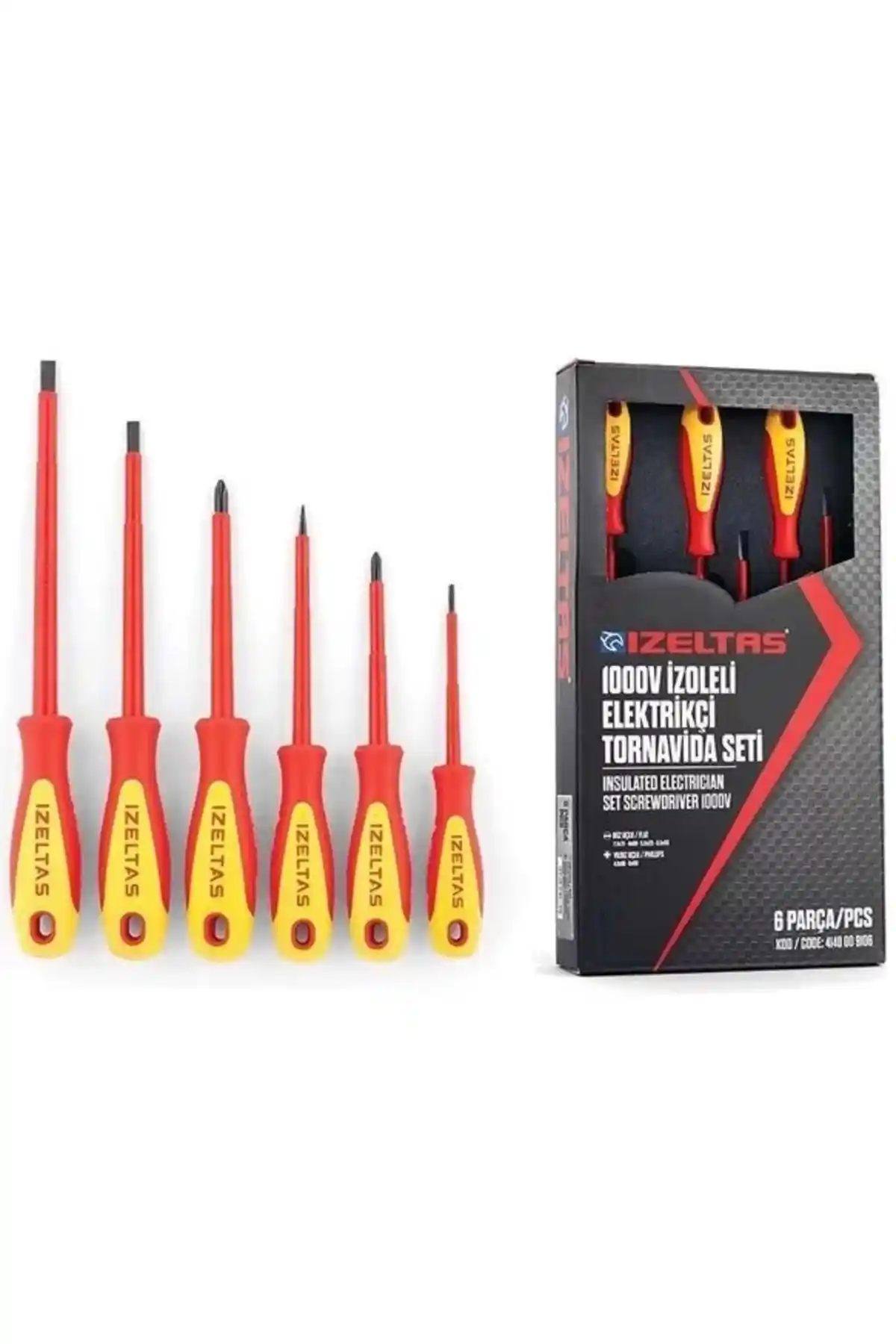 İzeltaş 4140009106 1000V İzoleli Elektrikçi Tornavida Seti Güvenilir ve Dayanıklı Çözüm