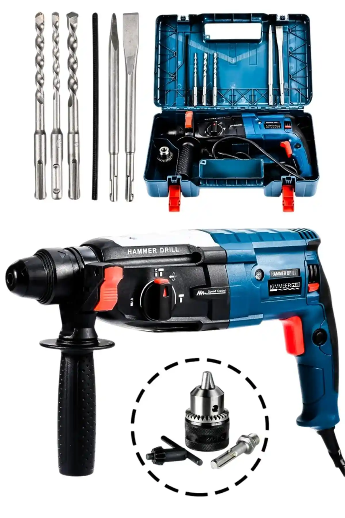 Jetta Power Tools Kimmer Plus 850W Metal Şanzıman Darbeli Matkap İnşaat ve Tadilat İşleri İçin