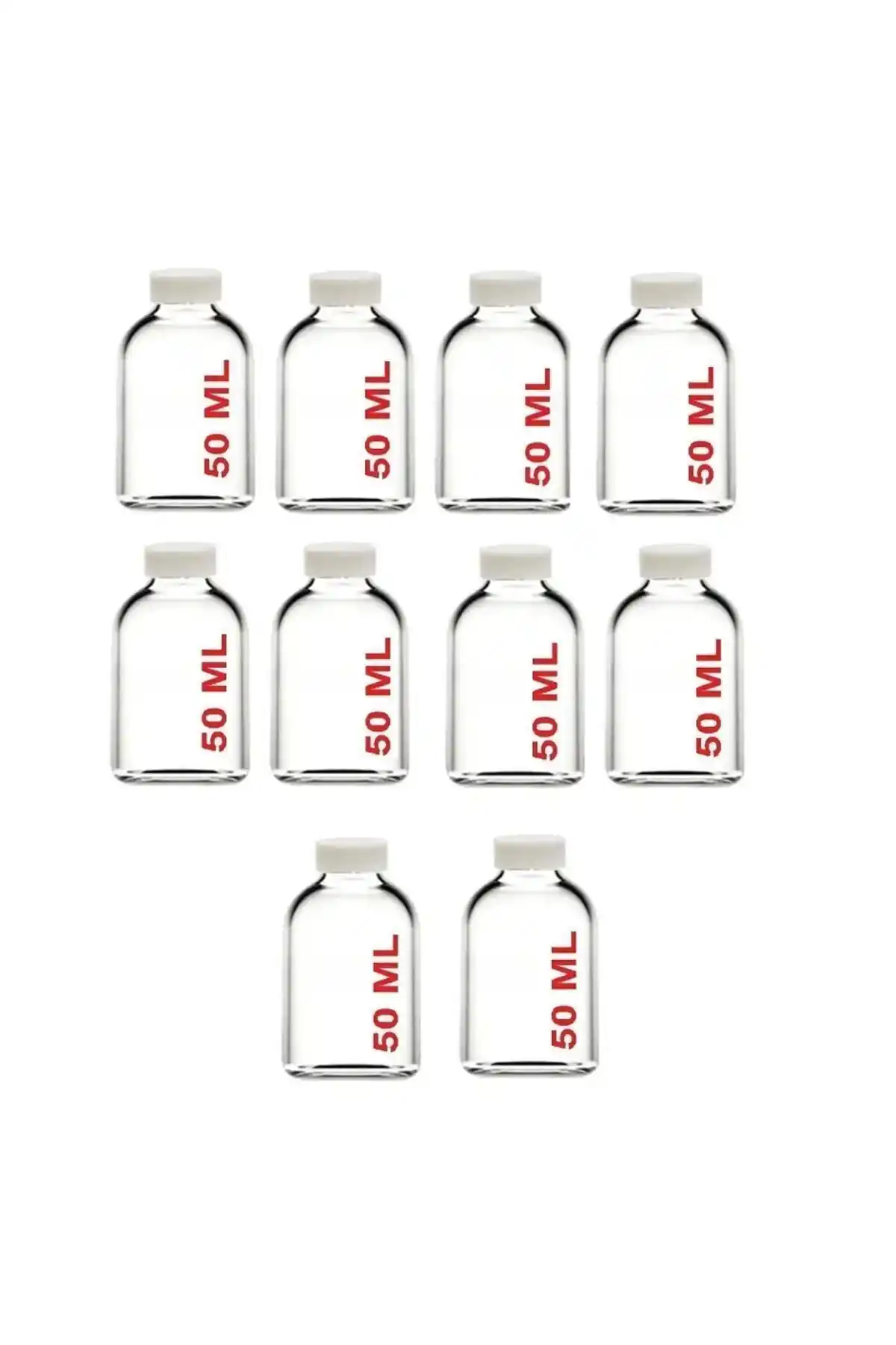 Juniberry 20 Adet 50ml Cam Şişe Çok Amaçlı ve Taşınabilir Içecek Saklama Çözümleri