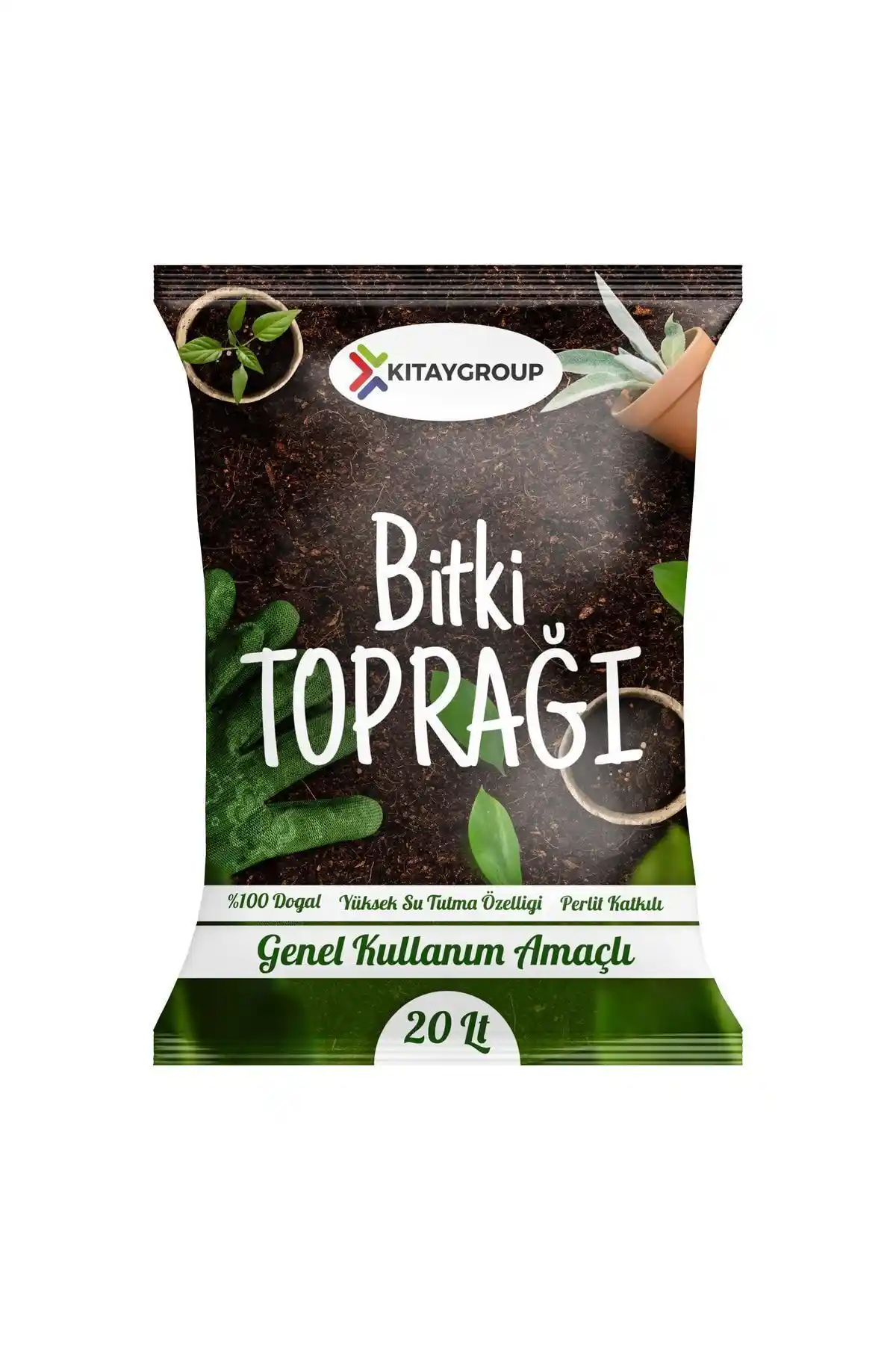 KıtayGroup 20 Litre Organik Bitki Toprağı Doğal ve Verimli Bahçe ve İç Mekan Kullanımı