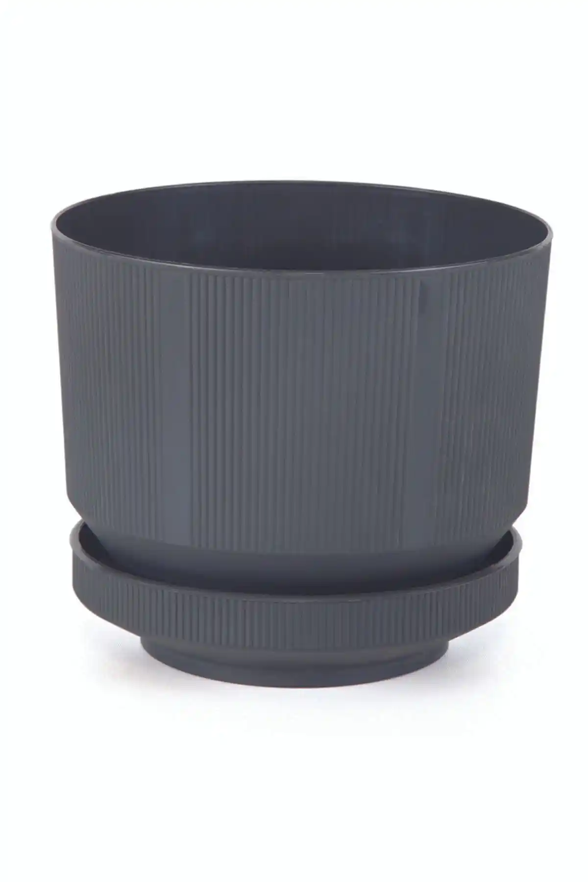 KıtayGroup Dekoratif Lüks Saksı 3,3 Litre Antrasit Modern İç ve Dış Mekan Kullanımı