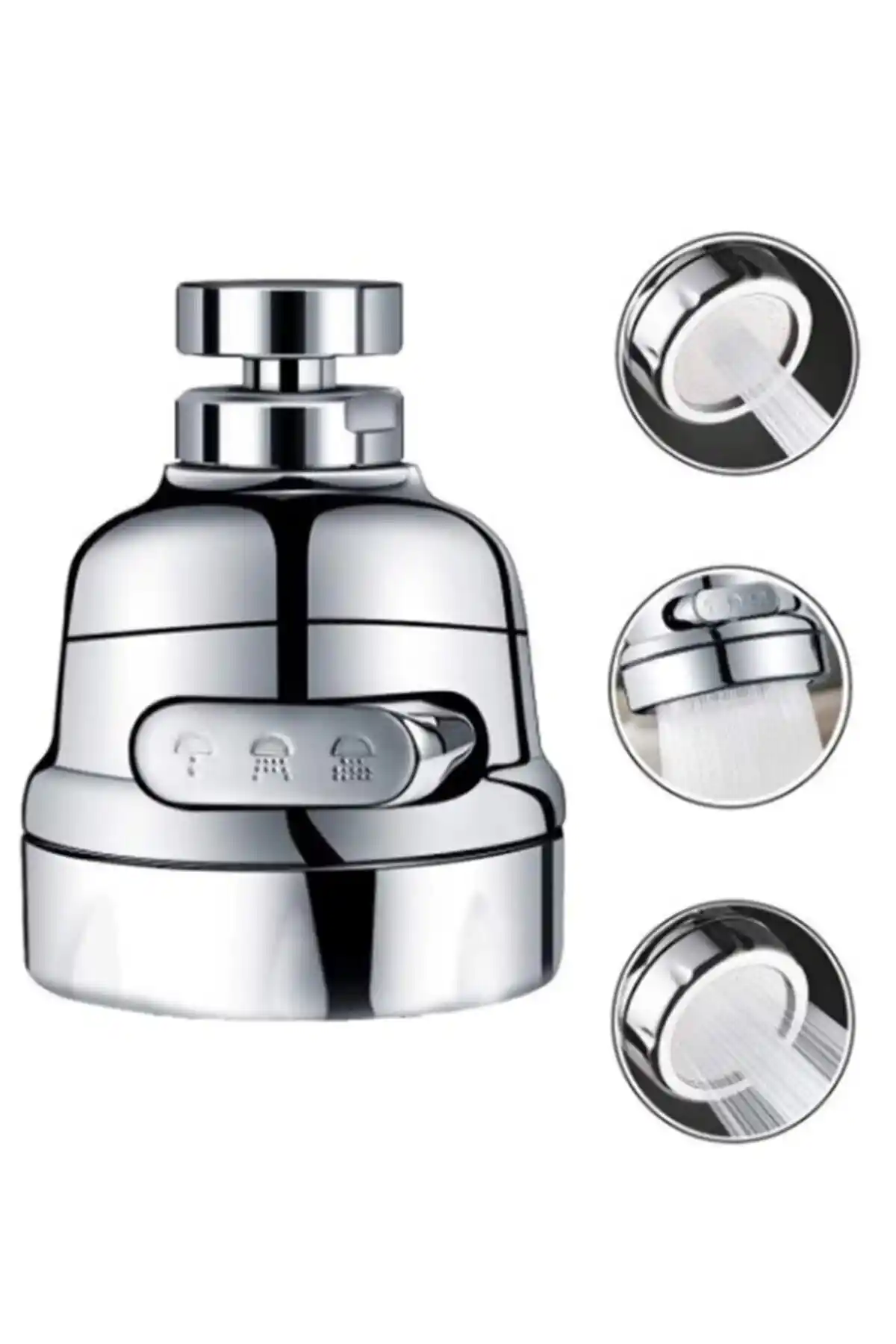 Kitchen Beauty Krom 3 Fonksiyonlu Mutfak Lavabo Başlığı - Dayanıklı ve Kullanışlı