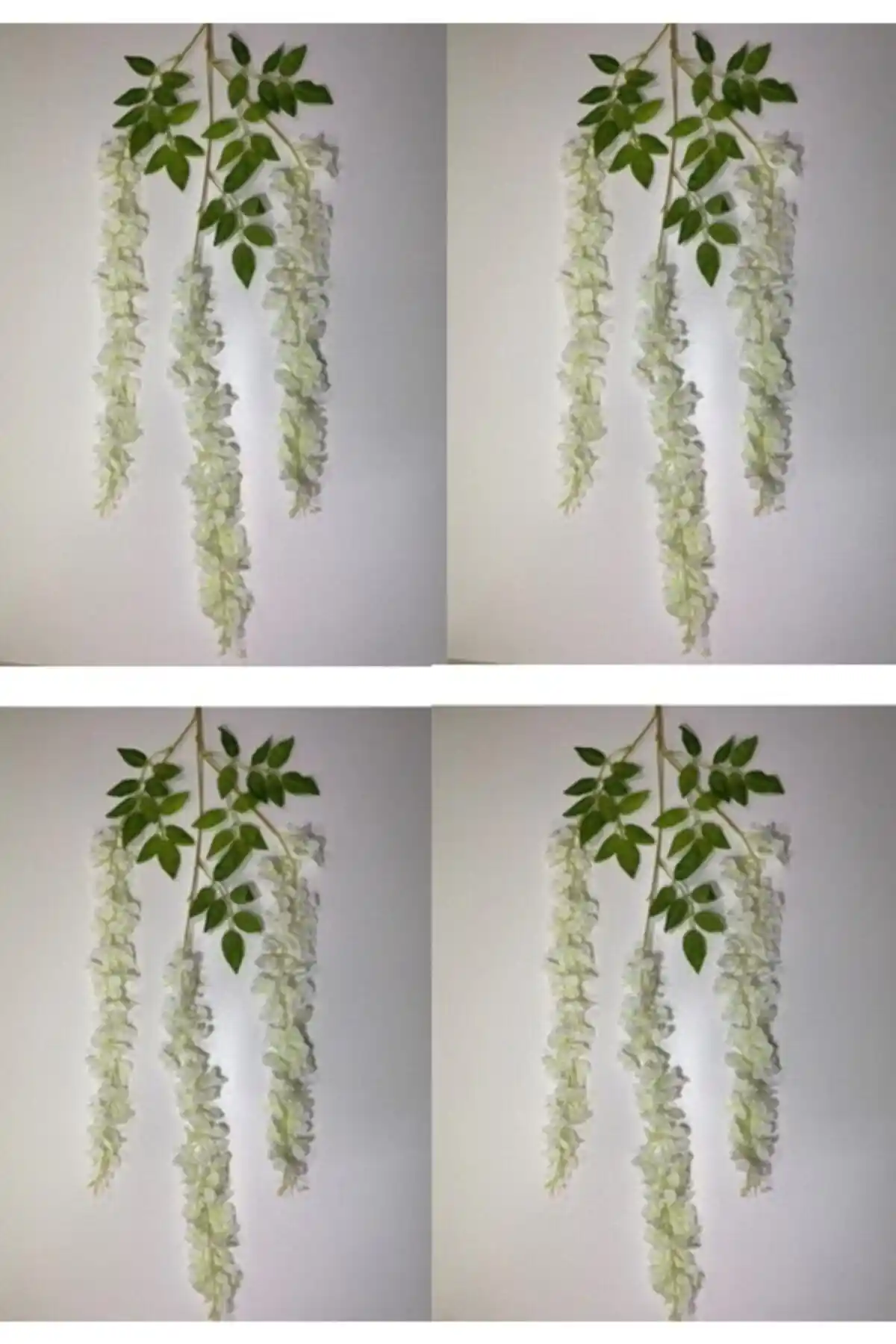 KozmoParti Beyaz Yapay Akasya Çiçekleri 4 Adet Dekoratif ve Dayanıklı Tasarım