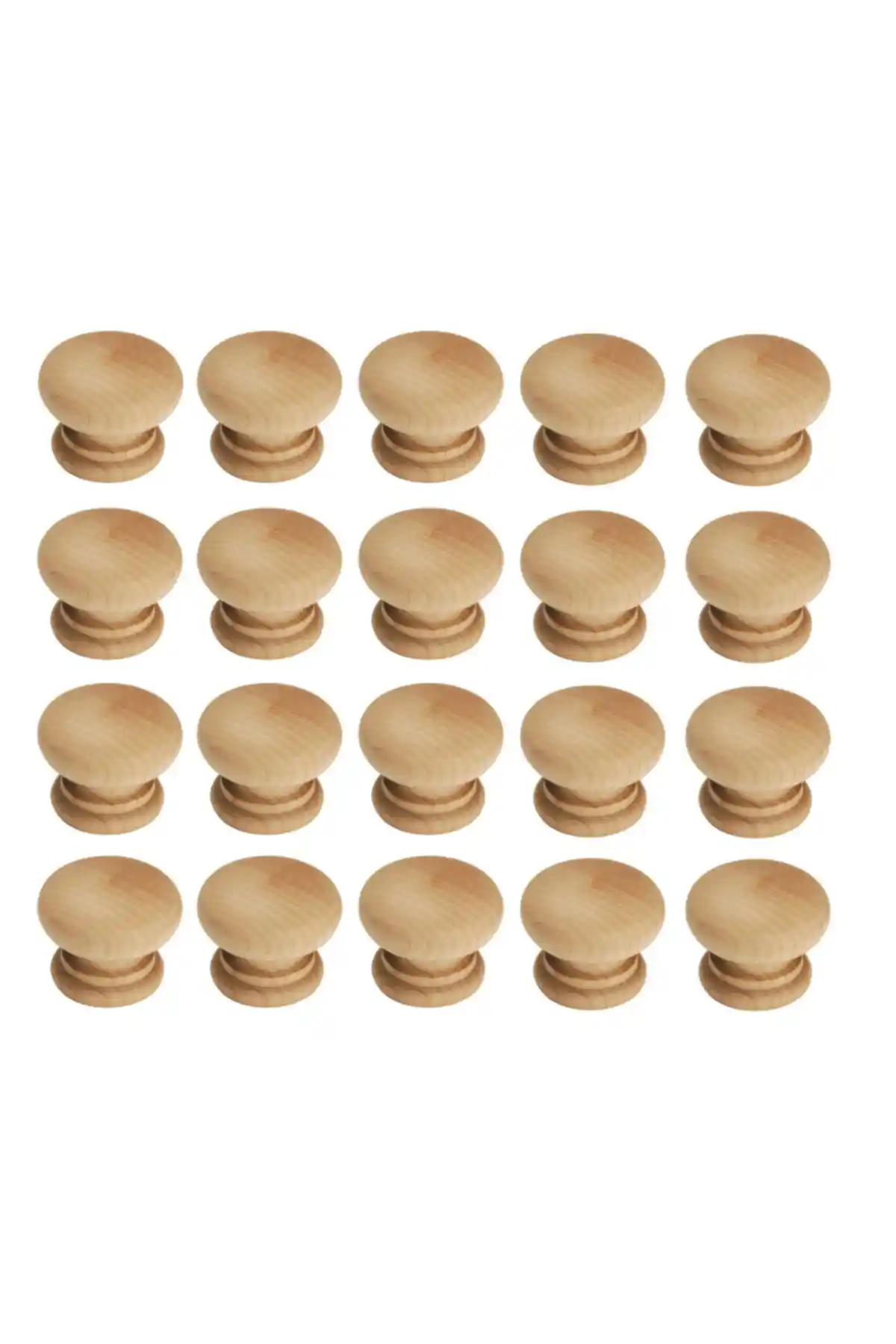 Kralkulp 20 Adet Doğal Gürgen Ağacı Mobilya Kulp Seti Estetik ve Dayanıklı Tasarım