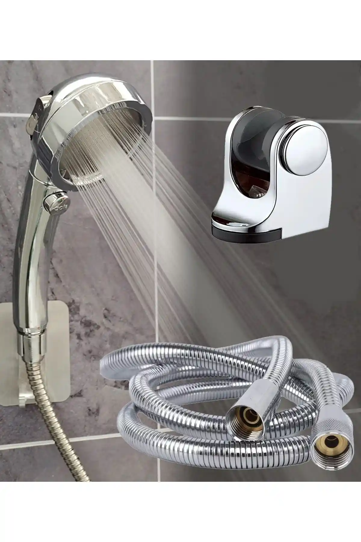 KUSTAR Su Tasarruflu 3 Fonksiyonlu Duş Başlığı Modern Banyolar İçin Uygun Tasarım